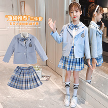 12 Girl Jk Uniform Dress 7 Genuine 9 Children Spring Autumn Clothing Elementary School Students 14 Year Old Girl College Wind Suit 6 Suits 8