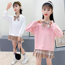 Girl Dress Dress Spring Dress 2021 New Spring Fall Sweatshirt Dress Foreign Girl Longsleeve Dress Casual 100 lap