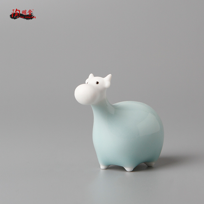 TaoMingTang celadon ceramic tea pet furnishing articles Q version play kung fu tea tea tea tea interesting decorative furnishing articles of handicraft