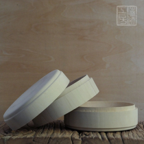 Lacquer art wooden tire triple round box for making lacquerware (not directly used) painted decoration workshop