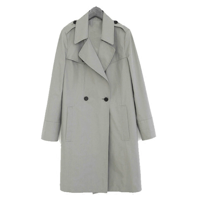 Khí chất Áo khoác hai dây của phụ nữ Anh phần dài là áo khoác trench coat mỏng sang trọng cổ điển mùa hè 2021 sản phẩm mới - Trench Coat