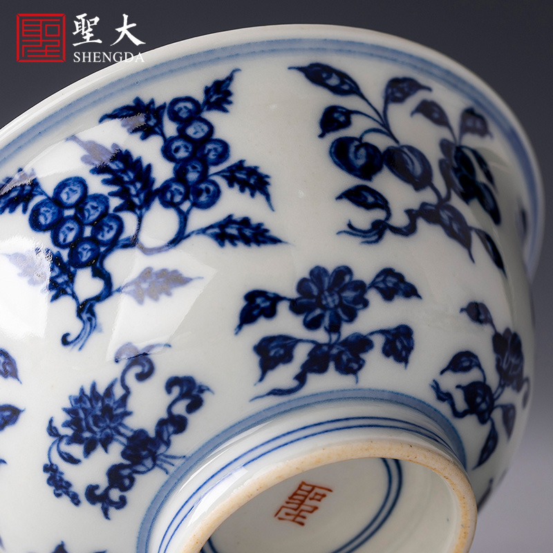 Holy big sample tea cup hand - made porcelain cups broken branches and grain ceramic kung fu masters cup of jingdezhen tea service by hand