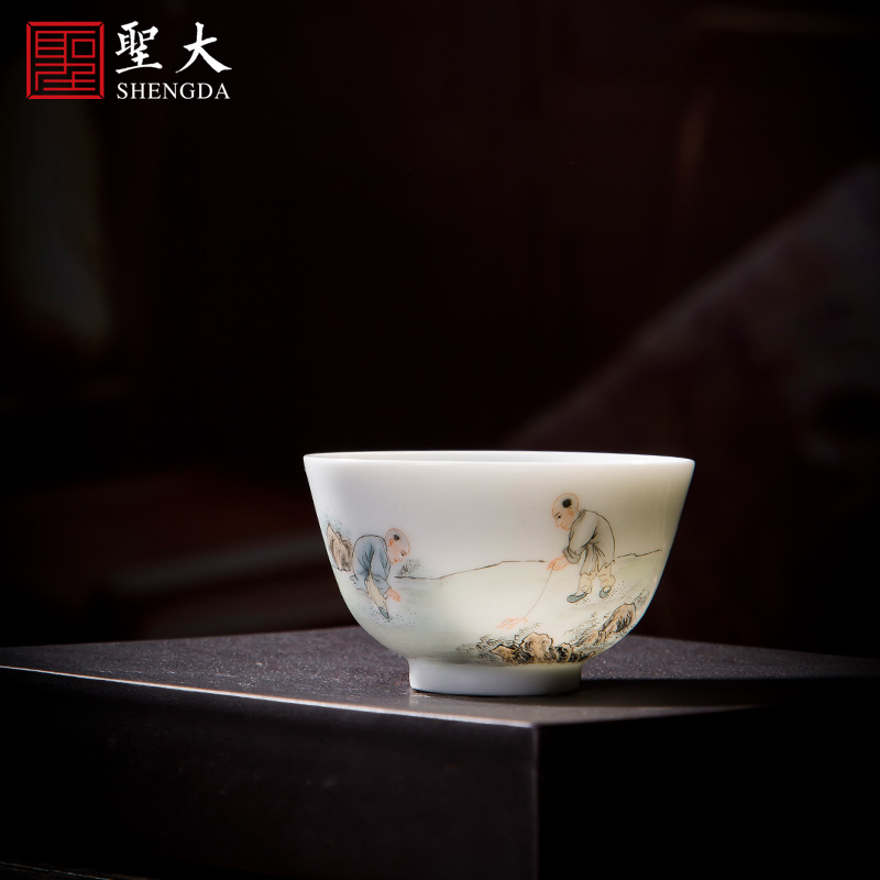 St the ceramic kung fu tea master cup hand - made new boy tong qu sample tea cup set of glasses of jingdezhen tea service