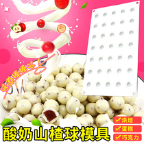 Net Red Yogurt Hawthorn Ball Mold Silicone Round Ice Hockey Chocolate Mooncake Flow Cardioppolo Ball Making Tool