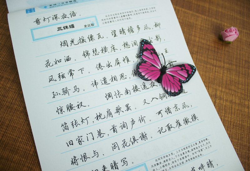 田英章行书钢笔字帖成人学生硬笔书法临摹字帖 唐诗宋词三百首_7折