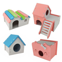 Color small house Hardwood wooden toy wooden wooden bear double floor yang room villa eco-board cottage