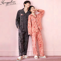 Crayon small new pajamas women spring and autumn cotton long sleeves cotton couple model 2022 new mens home wear summer