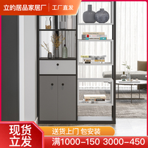 Light luxury porch cabinet simple modern household screen partition shoe cabinet integrated living room Hollow Hall porch partition cabinet