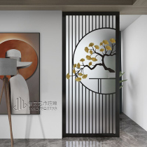 New Chinese art glass transparent screen into the home entrance living room bedroom sliding door shielding partition custom tempered