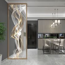 Art glass screen partition wall living room modern simple decoration bedroom shelter entrance light luxury small apartment