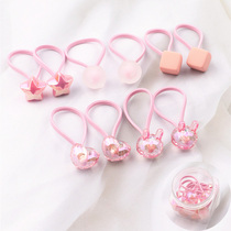 10 Korean version of the childrens hair rope Crystal jelly color cartoon hair circle baby rubber band girls head rope small circle head accessories