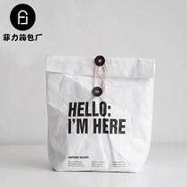 DuPont paper environmental protection Hand bag environmental protection bag custom waterproof tearing paper bag custom Tyvek bag printing logo