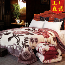 Guiran Double Layer Rascher Blanket Quilt Thickened Coral Suede Blanket Double 10 Catty Warm Winter Afternoon Nap Cover Blanket