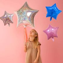 Five-pointed star aluminum film balloon Childrens birthday party baby hundred-year-old banquet decoration star balloon scene decoration
