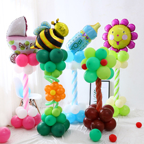 Cartoon balloon column road lead shop opening atmosphere decoration Baby 100 days of the day floating hotel decorations