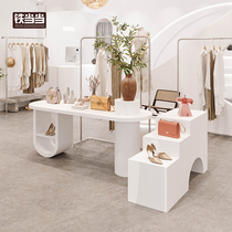 Clothing store table Net red soft clothing creative display decoration design running water table womens clothing store in the middle display table