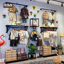 Clothing shop display rack Wall clothing rack wall-mounted side hanging hanging hanging rack display rack childrens clothing shop