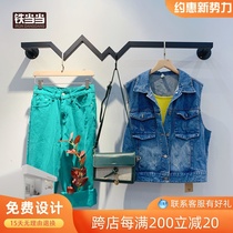 Iron Dangdang clothing store display rack Simple modern minimalist shelf wall hanging wall hanging wall clothes rack