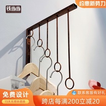 Iron Dangdang clothing store wrought iron clothing rack Clothing display rack on the wall clothing rack clothes rack is hanging