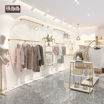 Clothing Store Shelf Upper Wall Wall-mounted Display Shelving Golden Display Shelf Womens Clothing special clothes hangers clothes hangers