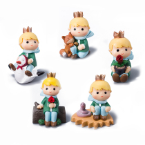 Cartoon Resin Year Olds Birthday Cake Pendulum to look out for the fall of the Little Prince Animal Rose Scene Decoration