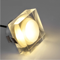 Simple modern embedded led Crystal Light spotlight downlight 1w3w tile porch light aisle light ceiling light Square