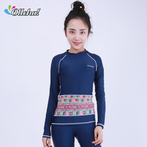 Foreign trade factory swimming suit womens long-sleeved suit outdoor quick-drying wetsuit Surfing sunscreen swimsuit Jellyfish suit