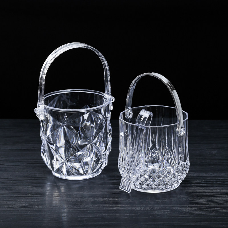 冰桶塑料干冰桶水晶冰粒桶酒吧ktv亚克力冰桶透明塑料商用冰桶