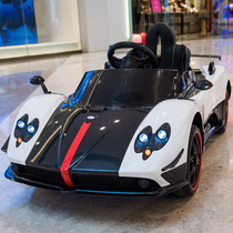 Pagani childrens electric car four-wheel remote control toy car baby baby Electric Car 4-wheel stroller can sit