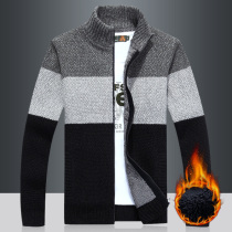 men's thick knitwear autumn winter 2021 new fashion cardigan fleece thick sweater warm knitwear coat men