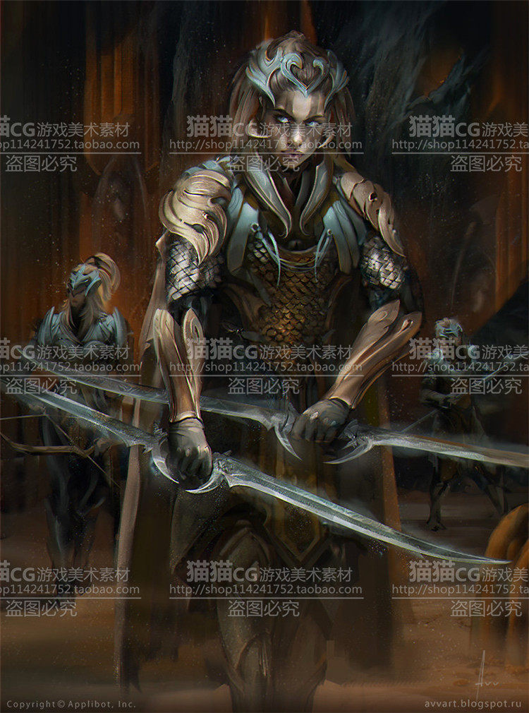 【刺客盗贼类角色参考】游戏美术素材/原画资源/cg设定/人物手绘