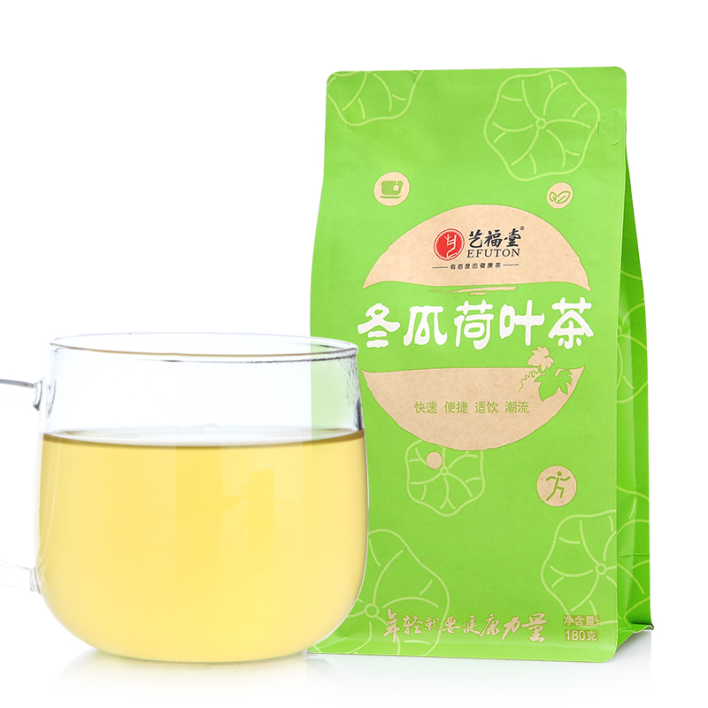 艺福堂冬瓜荷叶茶袋泡茶 天然干荷叶冬瓜茶 大肚子花草茶180g包邮产品展示图1