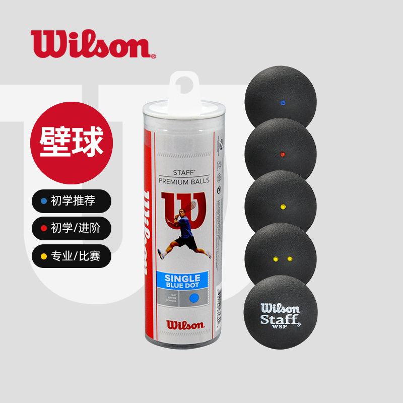 wilson professional competition squash beginner level training elastic squash blue dot red dot double yellow spot canned squash-Taobao