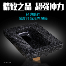 Black ceramic squat toilet Household toilet deodorant urinal with water storage bend water tank Deodorant squat pit stool device