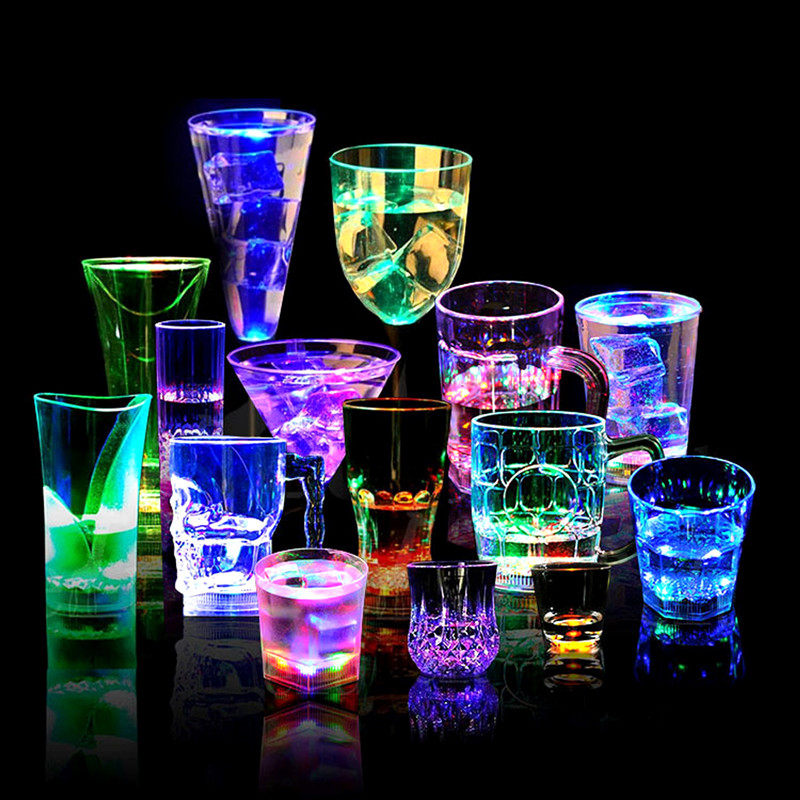 展示与对比:魔尚创意 水感应led发光酒杯 闪光饮料果汁杯酒吧ktv夜场