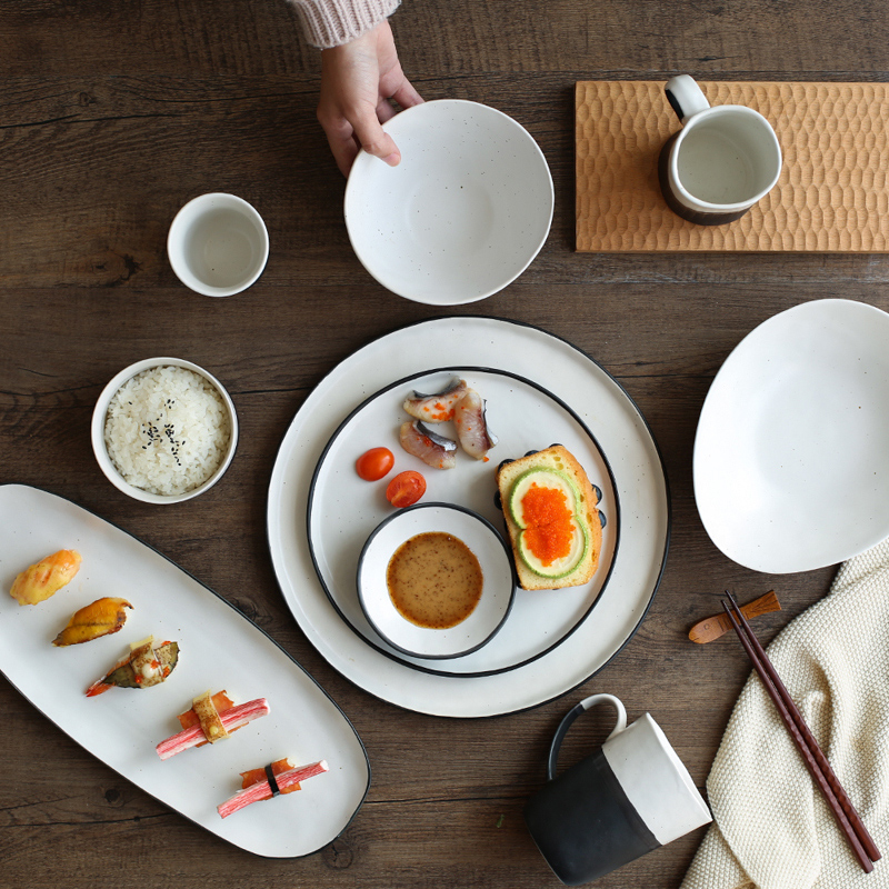 Island house in irregular PiaoHan Japanese hand kneading ceramics tableware flavored dish dish dish bowl bowl plate glass