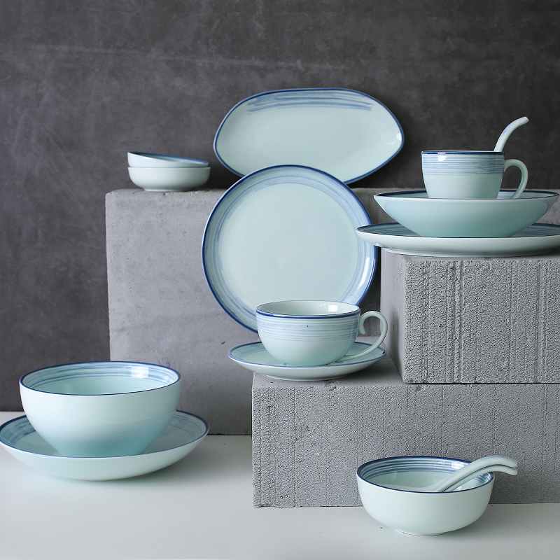 Sichuan island house Japanese - style fresh element line ceramic tableware rice bowls bowl dish dish fish dish flavor dish of PZ - 141