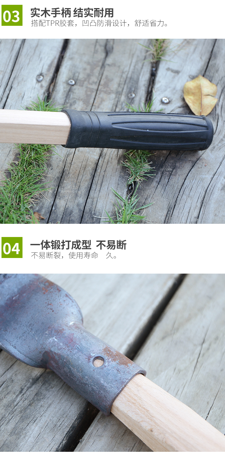 手工锻打两齿三齿刨地翻土锄虫草锄花生爪两头忙两头锄多用途锄头