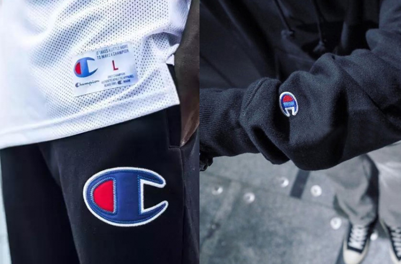 champion champion,作为美国百年运动潮牌,其标志性的红白蓝c