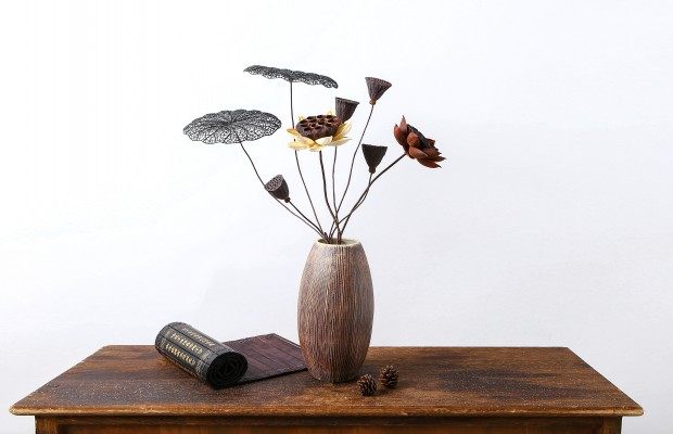 荷花莲蓬天然风干莲花摆件装饰套装组合家居插花混合式