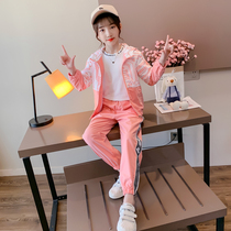 Girls' Sports Suit in Autumn 2021 New Zhongda Children's Fashion Long Sleeve Jacket Two-Piece Girls' Autumn Tide