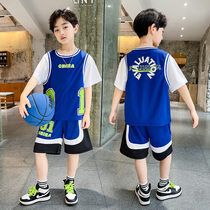 Children's basketball suit set boys primary school sports two-piece kindergarten baby performance training suit quick-drying clothes
