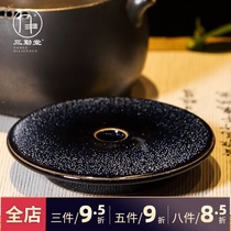 Sanqintang kiln Changeable pot Cheng dry bubble plate Small tea table Jingdezhen Ceramic pot Cheng tea set Tea ceremony spare parts S72035