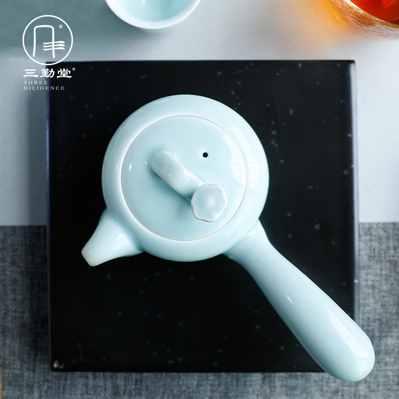 Three frequently hall side pot teapot jingdezhen kung fu tea set filter household ceramic S21008 hot pot
