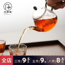 Sanqintang glass starry pot Flower tea pot Black tea pot Heat-resistant glass Gongfu tea filter tea pot S25035