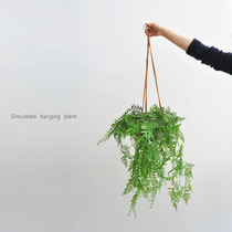 Nordic minimalist wall-mounted county hanging simulation coveting hanging green planting potted potted potted hamlet table swing home office decoration art397