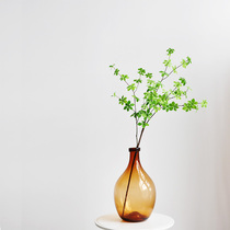 Simulation of green planting twigs Japanese hanging bell landing horse drunkenness small leafy plant home shop Commercial decoration F633