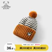 Rabbi tree childrens winter hat baby warm knitted hat 2021 new boy cute wool hat
