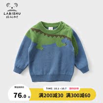 Rabbi tree childrens clothing childrens cotton wool coat 2021 winter clothes New Baby pullover sweater boys sweater