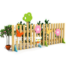 High-grade European-style fence guardrail area railing early education kindergarten children pine wooden area corner isolation fence